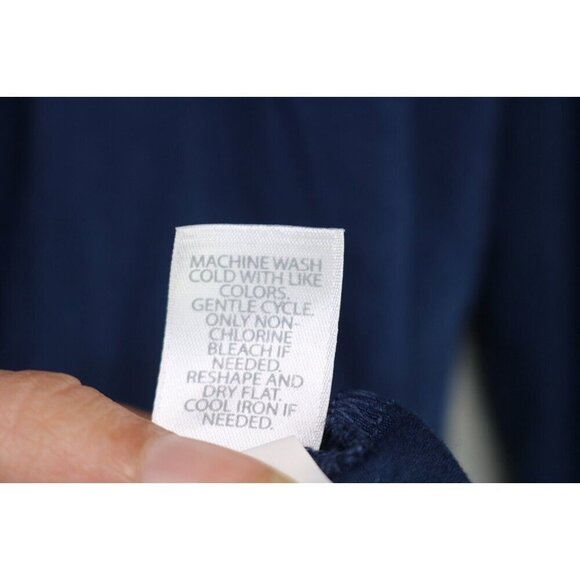 J.Jill Wearever 3/4 Sleeve Cowl Neck Top-Size Medium-Navy Blue - Picture 7 of 10